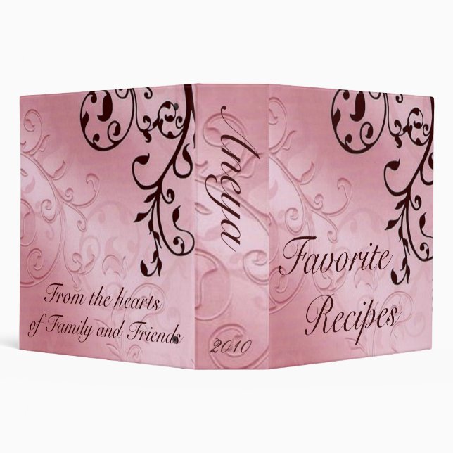 Classeur rose et brun 2" recette (Arrière-plan)