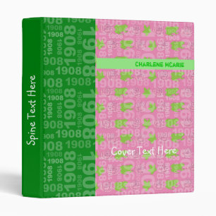 Classeur rose et vert dix-neuf