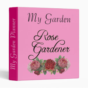 Classeur Rose Gardener Art Vintage Jardin Planificateur Cla