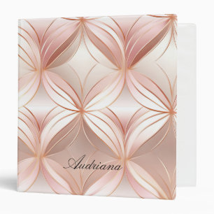 Classeur Rose Gold Abstrait Rose Foncé Perle
