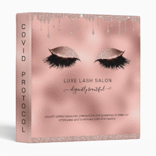 Classeur Rose Gold Beauty Salon Logo Mesures de sécurité