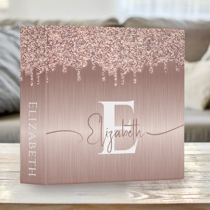 Classeur Rose Gold brossé Parties scintillant de  de métal 