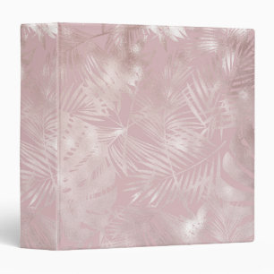Classeur Rose Gold Rose Botanique Feuilles De Palmier Tropi