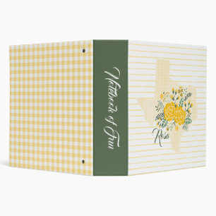 Classeur Rose jaune du Texas - En vichy Etat avec Rose
