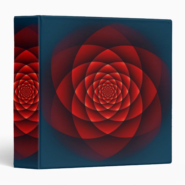 Classeur Rose Kaleidoscope rouge + votre idée (Devant/Côté)