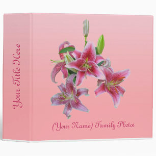 Classeur rose Lillies
