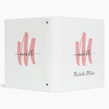 rose moderne blanc monogramme nom commercial initi