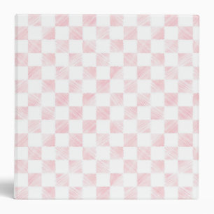 Classeur Rose moderne Grèves d'or À damiers Motif blanc