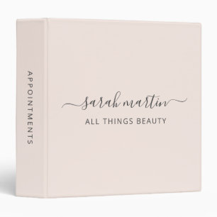 Classeur Rose Pâle Élégant Entreprise