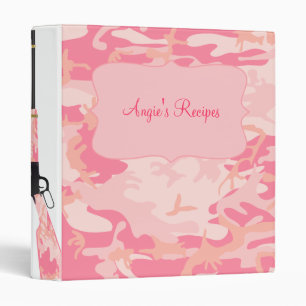 Classeur rose personnalisé de recette de fusil de