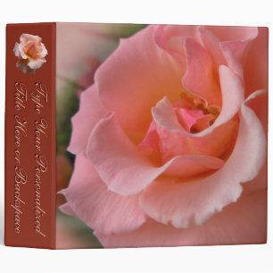 Classeur Rose personnalisé Peach Rose Classeur