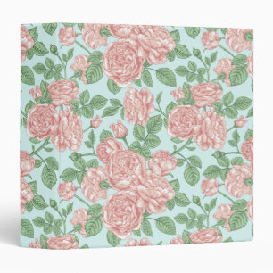 Classeur Rose rose Jardin Bouquet Motif