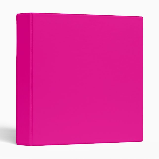 Classeur rose solide de 1 pouce (Devant/Côté)