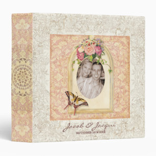 Classeur rose victorien Antiqued d'album à mariage