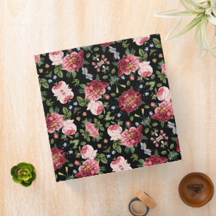 Classeur Roses anglaises roses élégantes vintage romantique