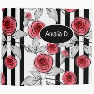 Classeur Roses aquarelle