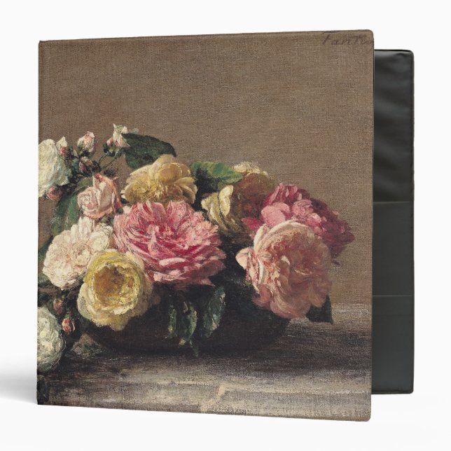 Classeur Roses dans un plat, 1882 (Devant/Intérieur)