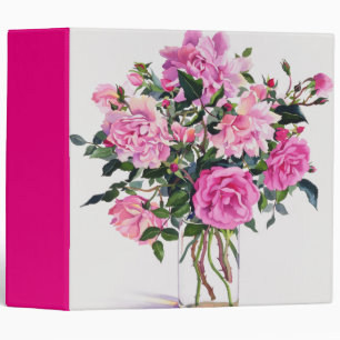 Classeur Roses dans un pot en verre