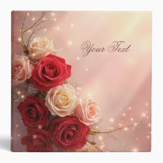 Classeur Roses de mariage rouges et roses élégantes fantais