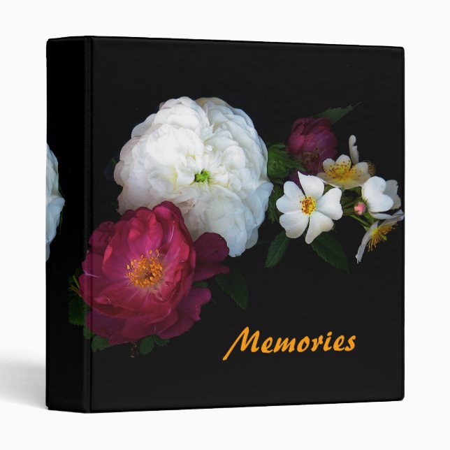 Classeur Roses démodés (Devant/Côté)