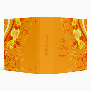 Classeur Roses jaunes de mariage oranges
