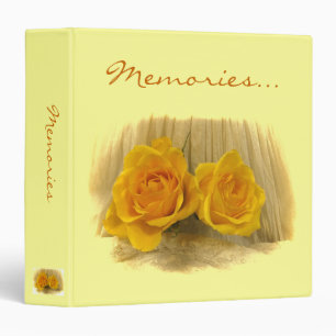 Classeur Roses jaunes sur la dentelle