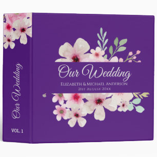 Classeur Roses rose vif NEWLYWEES MARIAGE Couple