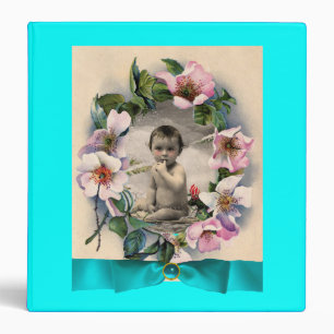 Classeur Roses SAUVAGES AVEC MODÈLE PHOTO RIBBON BLEU