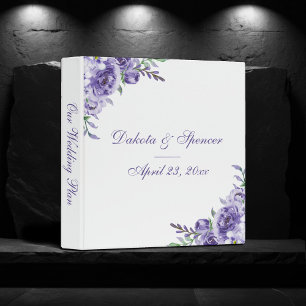 Classeur Roses violets Elégante aquarelle photo florale