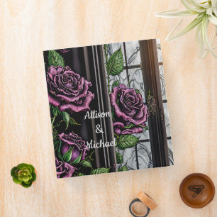 Classeur Roses violettes par la fenêtre - style gothique