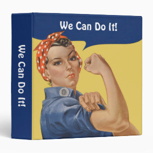 Classeur Rosie la riveteuse patriotique vintage, Nous pouvo