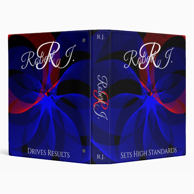 Classeur Rotating Blue Accent Geometric Virtue Binder (Arrière-plan)