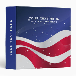 Classeur Rouge Blanc & Bleu-Drapeau USA Étoiles Et Rayures 