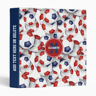 Classeur rouge blanc bleu filles garçons équipe couleurs fo