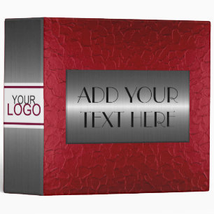 Classeur Rouge bordeaux et métal inoxydable argenté #4