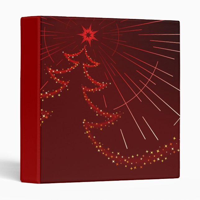 classeur rouge de Noël (Devant/Côté)