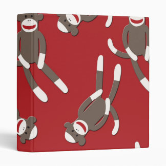 Classeur rouge de singe de chaussette
