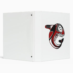 Classeur rouge de totem de baleine