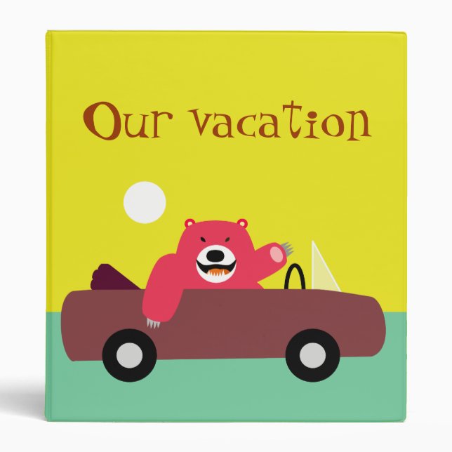 Classeur rouge de vacances d'ours (Devant)