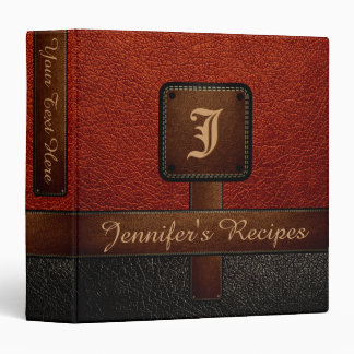 Classeur Rouge ElegantRecette en cuir look