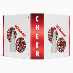Classeur rouge et blanc de pom-pom girl