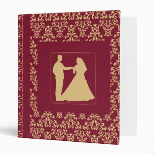 Classeur Rouge et dossier de mariage d'or