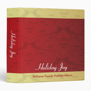 Classeur Rouge et joie vintage de vacances d'or