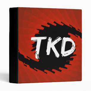 Classeur rouge et noir d'ouragan de TKD