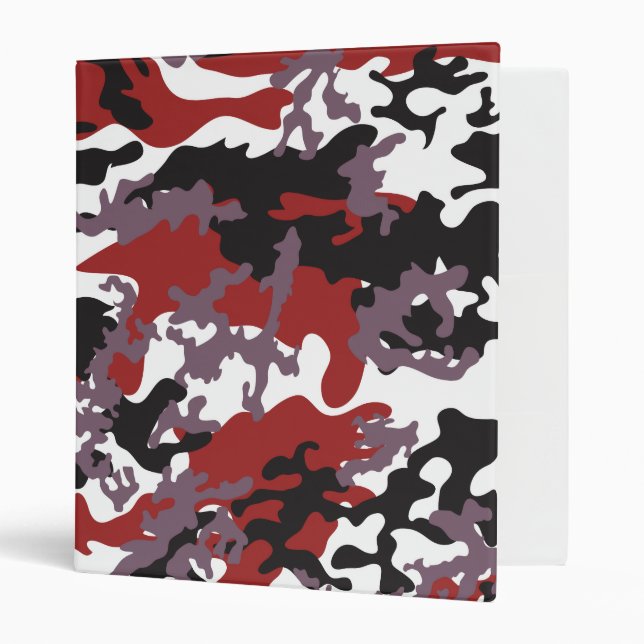 Classeur rouge fait sur commande d'école de Camo (Devant/intérieur)