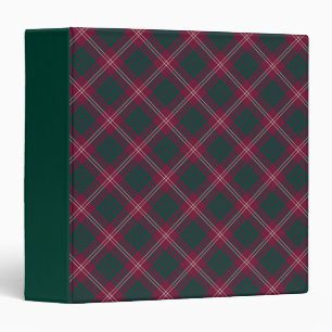 Classeur Rouge foncé de Crawford de clan et tartan de