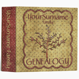 Classeur Rouge jaune de généalogie
