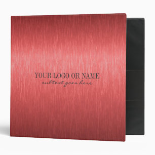 Classeur Rouge métallique Design aluminium brossé Impressio