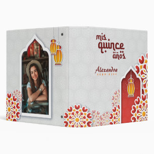 Classeur Rouge Orange Fleur Jaune Nuit Arabe Quinceañera