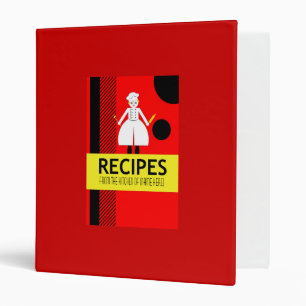 Classeur rouge personnalisé de recette de Martzkin